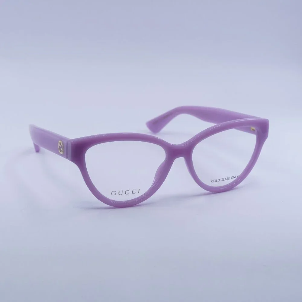 Gucci GG1581O 004 Eyeglasses Violet 55mm Cat Eye Frame